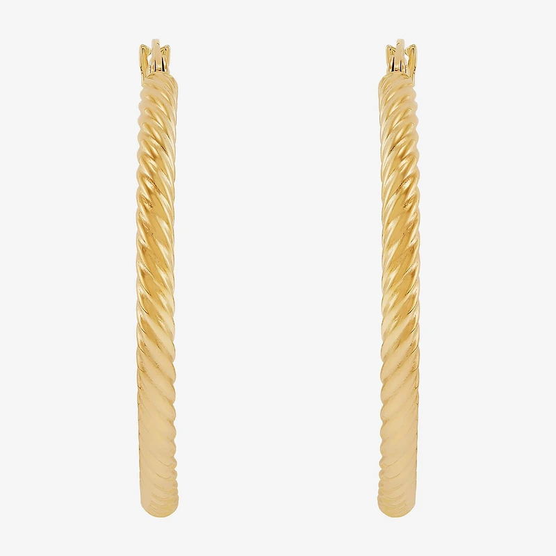 Womens 10K Gold 25mm Hoop Earrings