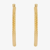 Womens 10K Gold 25mm Hoop Earrings