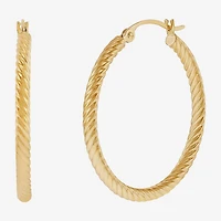 Womens 10K Gold 25mm Hoop Earrings