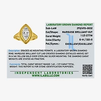 Diamond Addiction (G-H / Si2-I1) Womens 1 1/2 CT. T.W. Lab Grown White 14K Gold Over Silver Marquise Cocktail Ring