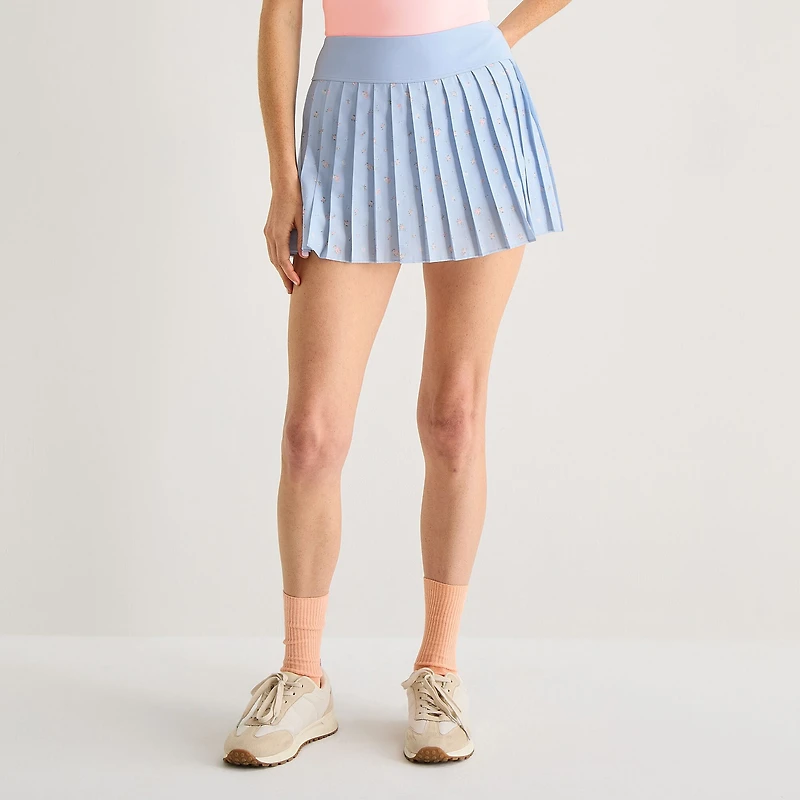 Arizona Womens Juniors Mid Rise Active Pleated Skirt