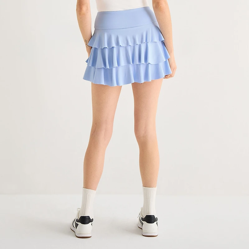 Arizona Womens Juniors Mid Rise Mini Active Pleated Skirt
