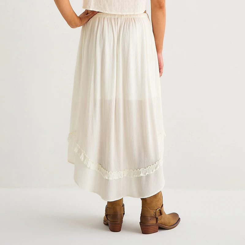 Arizona Womens Juniors Mid Rise Maxi Skirt