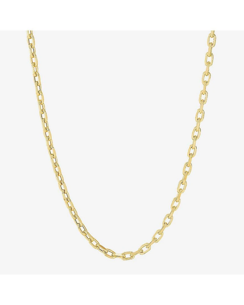 Limited Quantities! Womens 14K Gold Inch Cable Chain Necklace