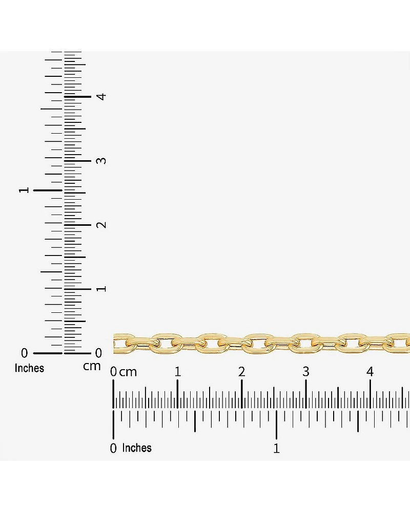 Limited Quantities! Womens 14K Gold Inch Cable Chain Necklace