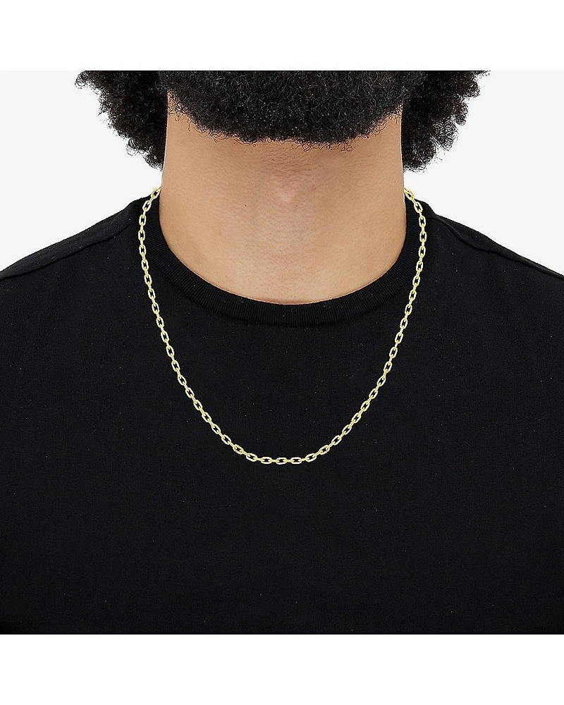 Limited Quantities! Womens 14K Gold Inch Cable Chain Necklace