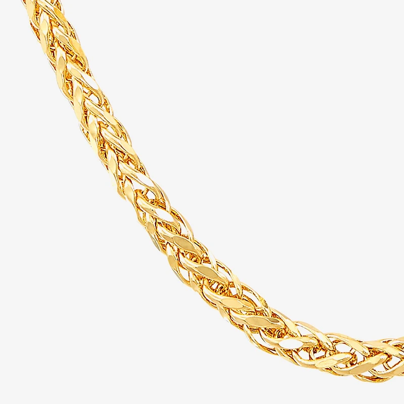 Limited Quantities! Womens 14K Gold 22 Inch Spiga Chain Necklace