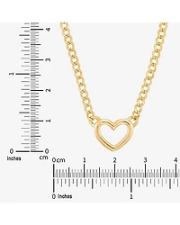 Limited Quantities! Womens 10K Gold Heart 18 Inch Pendant Necklace