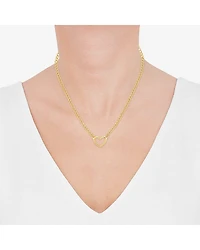 Limited Quantities! Womens 10K Gold Heart 18 Inch Pendant Necklace