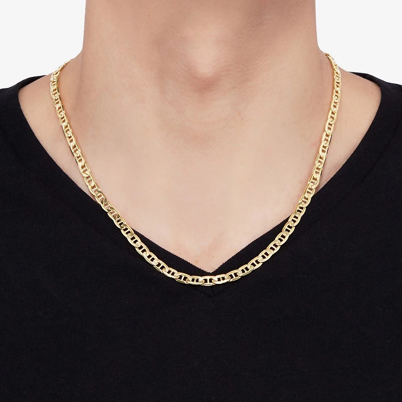 Limited Quantities! Mens 10K Gold 20 Inch Mariner Chain Necklace