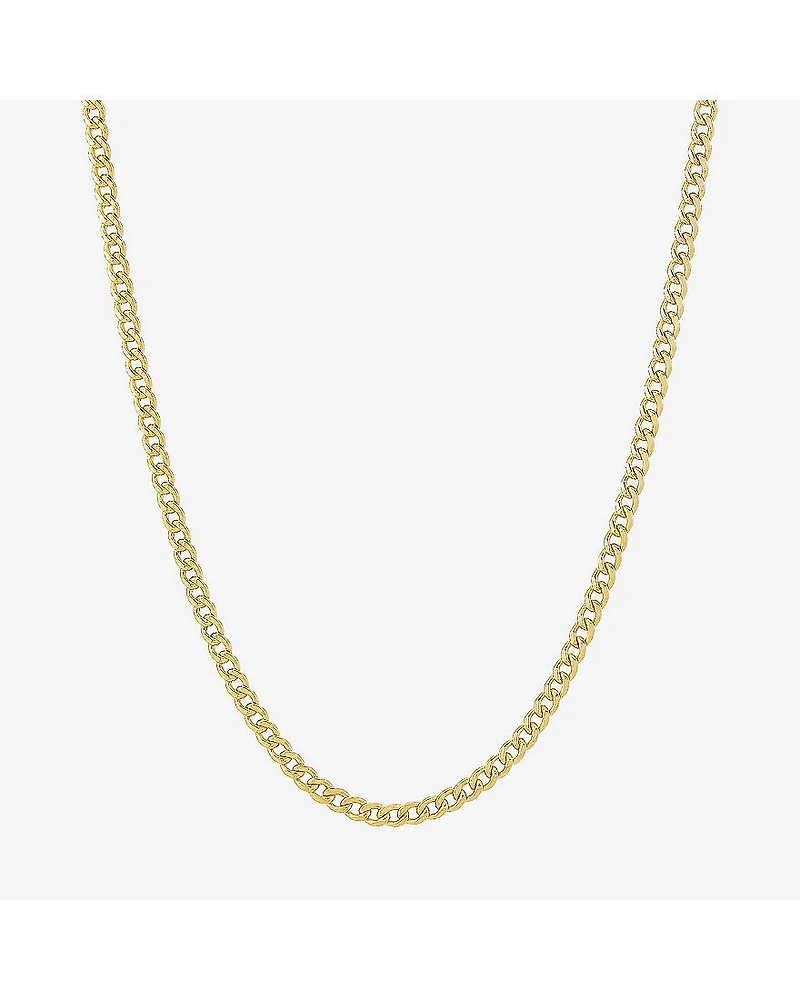 Limited Quantities! Womens 10K Gold 22 Inch Curb Chain Necklace