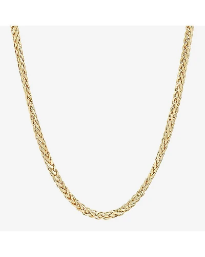Limited Quantities! Womens 10K Gold 22 Inch Wheat Chain Necklace