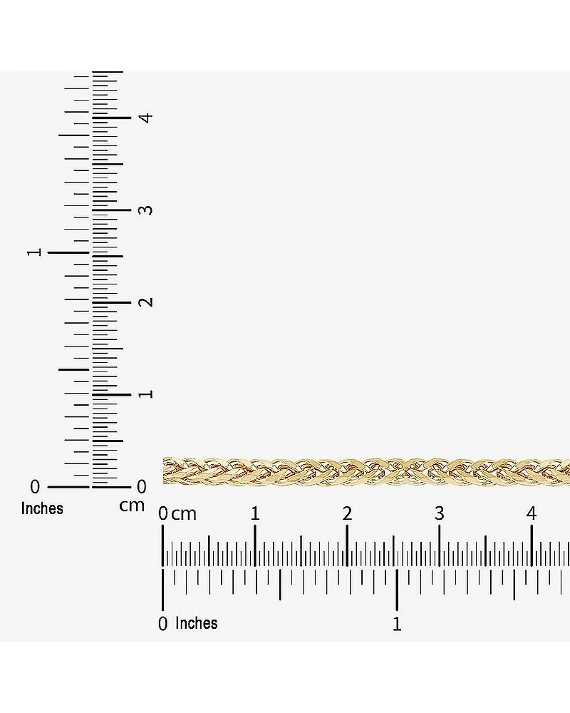 Limited Quantities! Womens 10K Gold 22 Inch Wheat Chain Necklace