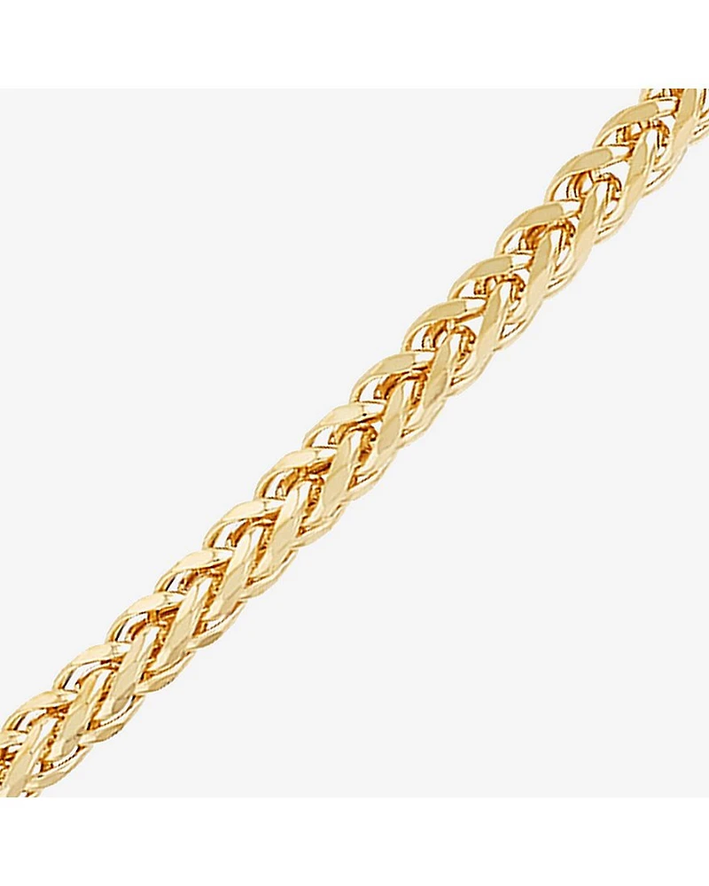 Limited Quantities! Womens 10K Gold 22 Inch Wheat Chain Necklace