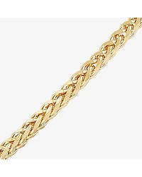Limited Quantities! Womens 10K Gold 22 Inch Wheat Chain Necklace