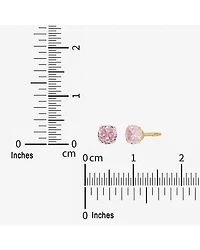 Limited Quantities! Cubic Zirconia 14K Gold 4mm Round Stud Earrings