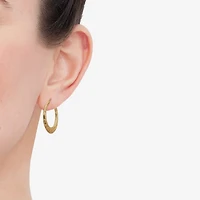 Limited Quantities! Womens 10K Gold 27.6mm Hoop Earrings