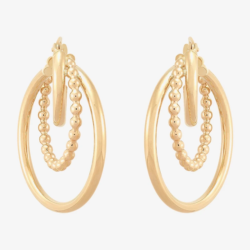 Limited Quantities! Womens 10K Gold Hoop Earrings