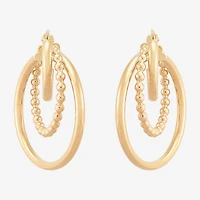 Limited Quantities! Womens 10K Gold Hoop Earrings