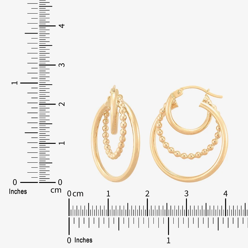 Limited Quantities! Womens 10K Gold Hoop Earrings