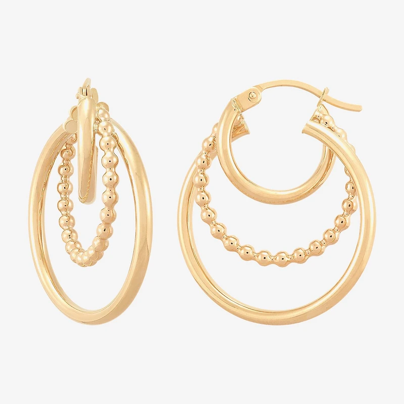 Limited Quantities! Womens 10K Gold Hoop Earrings