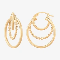 Limited Quantities! Womens 10K Gold Hoop Earrings