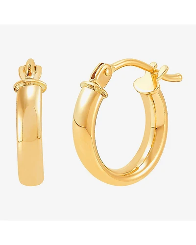 Limited Quantities! Womens 14K Gold 11.2mm Hoop Earrings