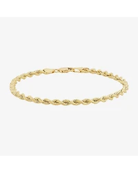 Limited Quantities! Womens 14K Gold 7.5 Inch Solid Rope Chain Bracelet