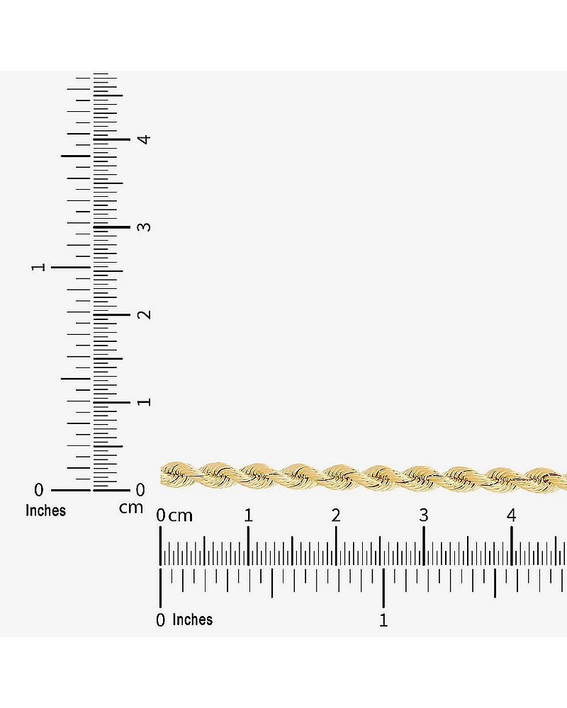 Limited Quantities! Womens 14K Gold 7.5 Inch Solid Rope Chain Bracelet