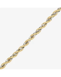Limited Quantities! Womens 10K Gold 7.5 Inch Hollow Rope Chain Bracelet