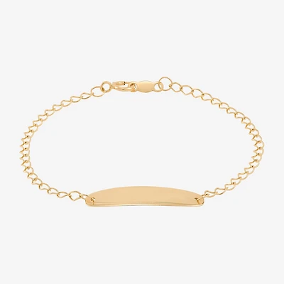 Limited Quantities! Girls 14K Gold 6 Inch Solid Curb Id Bracelet