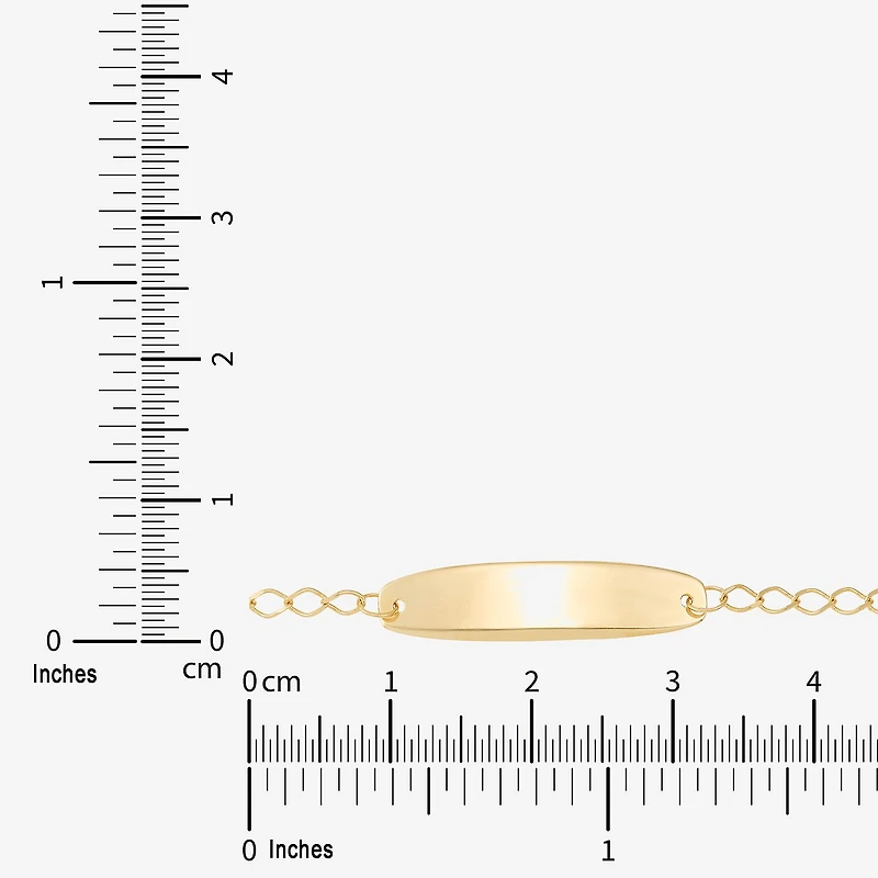 Limited Quantities! Girls 14K Gold 6 Inch Solid Curb Id Bracelet