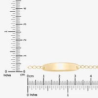 Limited Quantities! Girls 14K Gold 6 Inch Solid Curb Id Bracelet