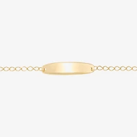 Limited Quantities! Girls 14K Gold 6 Inch Solid Curb Id Bracelet