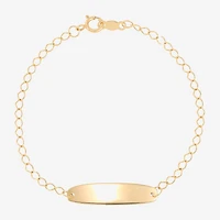 Limited Quantities! Girls 14K Gold 6 Inch Solid Curb Id Bracelet