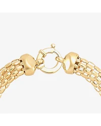 Limited Quantities! Womens 10K Gold 7.25 Inch Hollow Popcorn Chain Bracelet