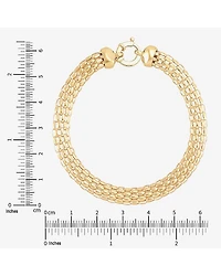 Limited Quantities! Womens 10K Gold 7.25 Inch Hollow Popcorn Chain Bracelet