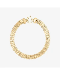 Limited Quantities! Womens 10K Gold 7.25 Inch Hollow Popcorn Chain Bracelet