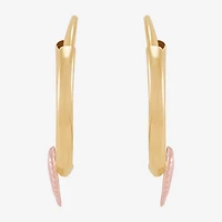 Limited Quantities! Girls 14K Gold 13.7mm Heart Hoop Earrings