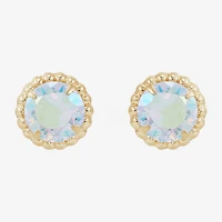 Limited Quantities! White Cubic Zirconia 14K Gold 6mm Stud Earrings