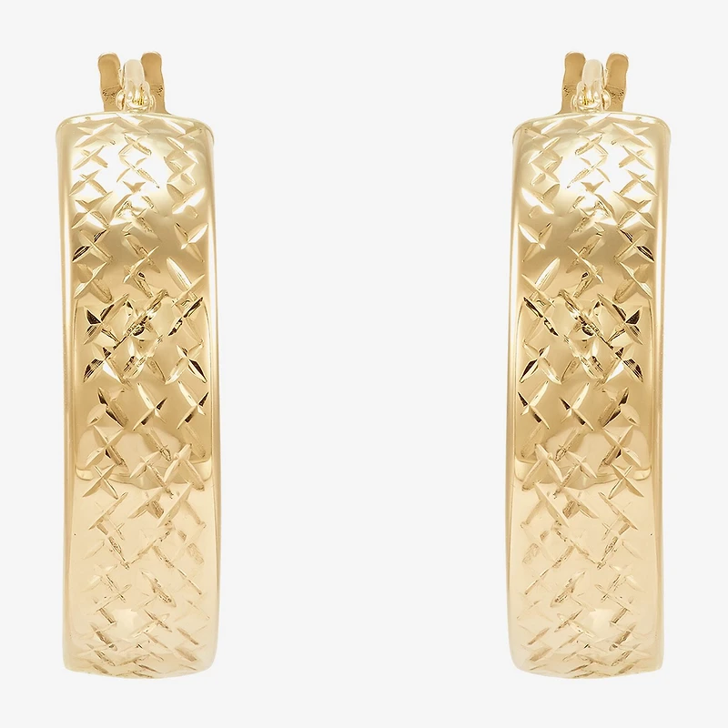 Limited Quantities! Womens 10K Gold 22mm Hoop Earrings
