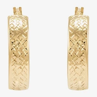 Limited Quantities! Womens 10K Gold 22mm Hoop Earrings