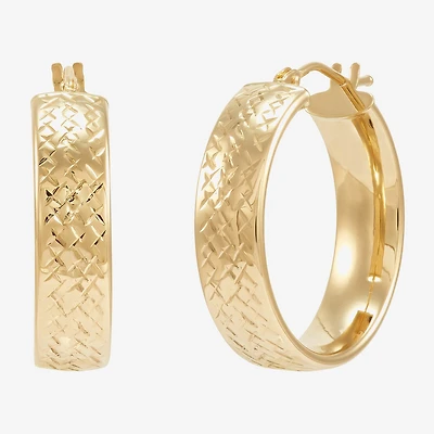 Limited Quantities! Womens 10K Gold 22mm Hoop Earrings