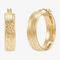 Limited Quantities! Womens 10K Gold 22mm Hoop Earrings