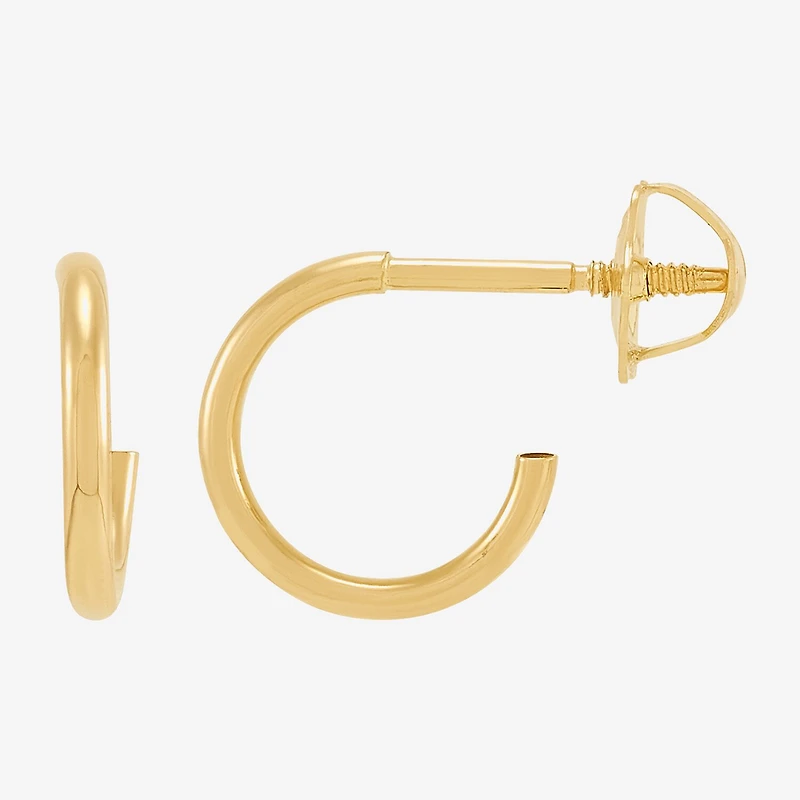 Limited Quantities! Girls 14K Gold 12.5mm Hoop Earrings