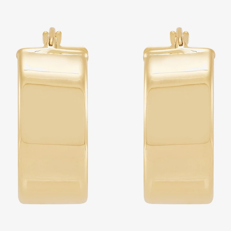 Limited Quantities! Womens 10K Gold 19.2mm Hoop Earrings