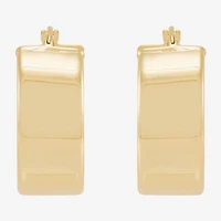 Limited Quantities! Womens 10K Gold 19.2mm Hoop Earrings
