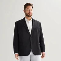 J. Ferrar 360 Stretch Knit Texture Mens Big and Tall Fabric Regular Fit Sport Coat