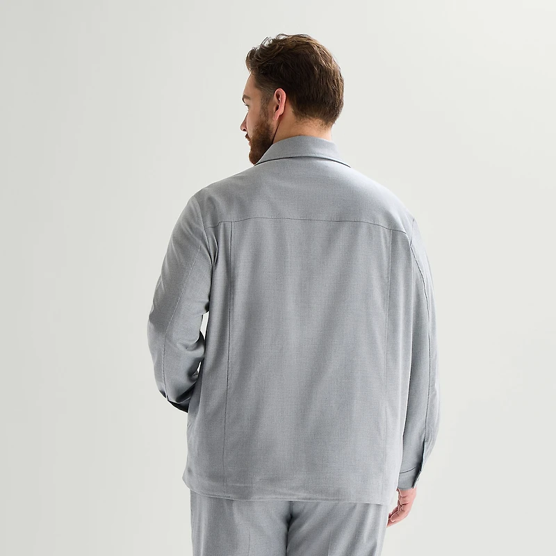 J. Ferrar Two Pocket Mens Lightweight Big and Tall Shirt Jacket