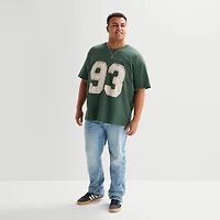 Arizona Mens Crew Neck Short Sleeve Classic Fit Big and Tall Graphic T-Shirt